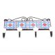 Turquoise And Red Flower Ceramic Tiles Hooks